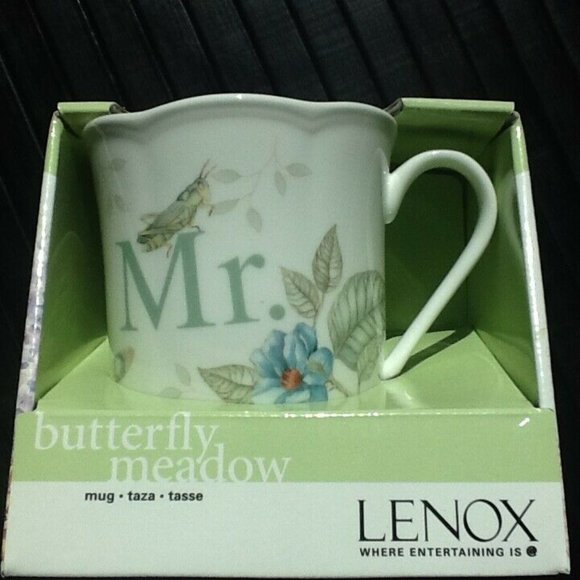 🔴 FINAL MARK ⬇️ new Lenox Butterfly Meadow 12 fl oz Porcelain Coffee Mug - Picture 2 of 8